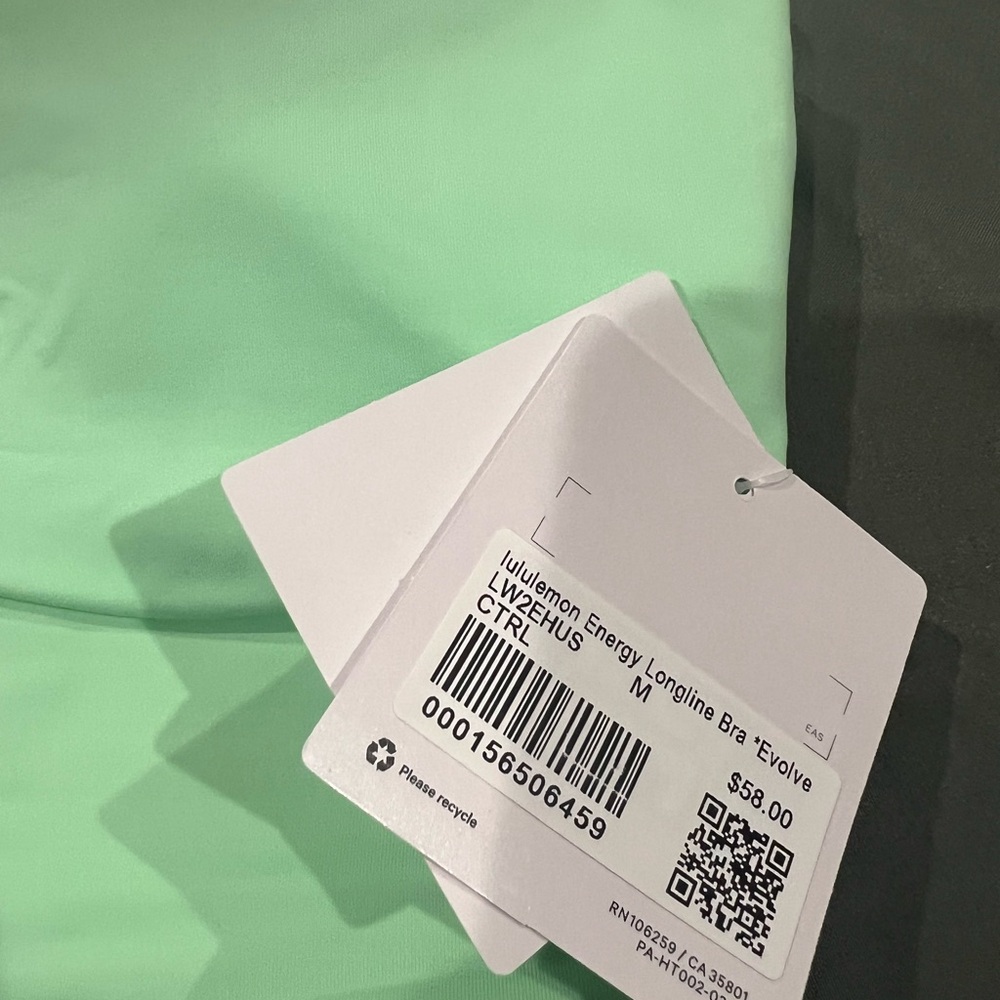 New lululemon energy longline bra size medium citra lime - Picture 2 of 3